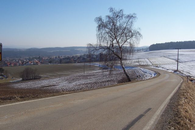 Ostanfahrt, Blick auf Kemnath am Buchberg (von Mertenberg)
