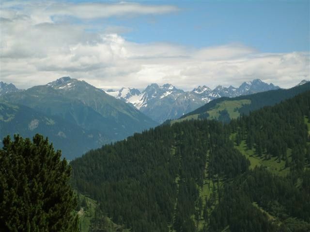 Blick über den Prättigau Richtung Silvrettagruppe