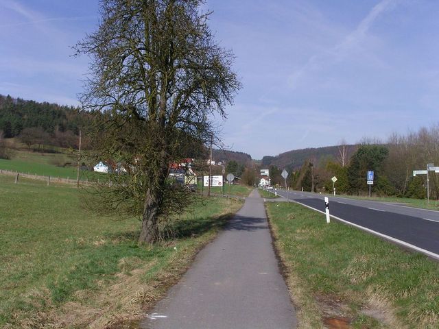 Startpunkt Ostauffahrt (links hoch).