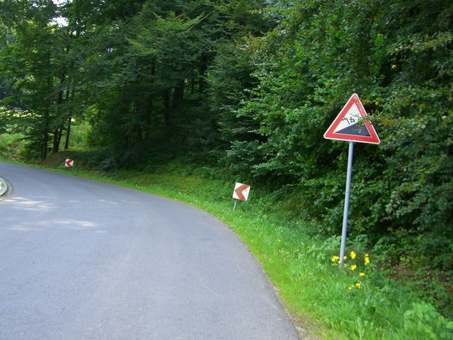 Westanfahrt von Breitenbrunn - steil aber kurz