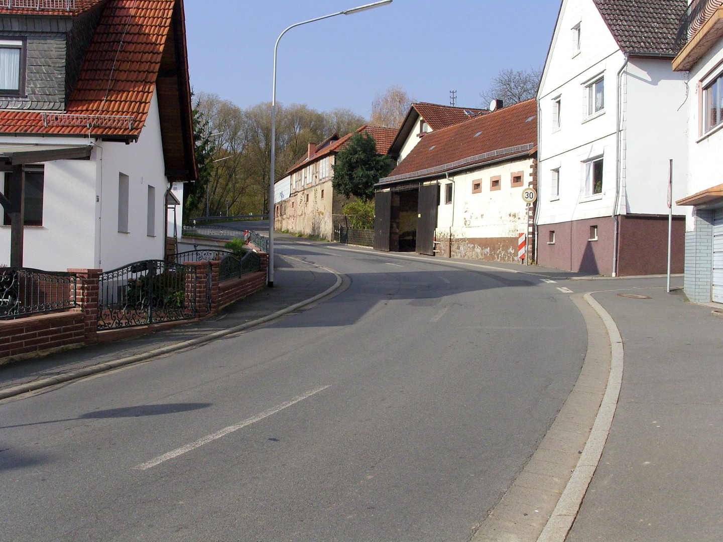 Steile Kurve in Ober-Kinzig.
