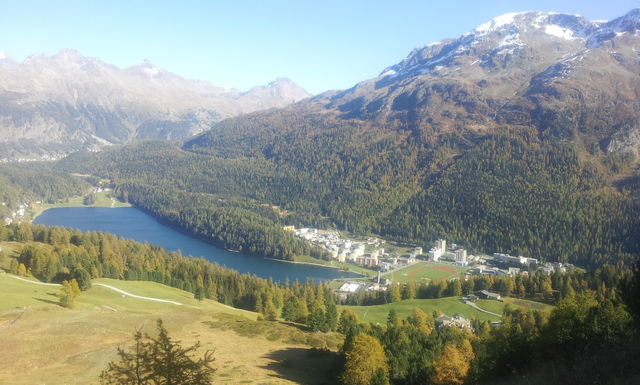 Blick von 2130m auf St.Moritz