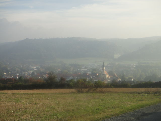 Blick auf Frankenwald und Stadtsteinach