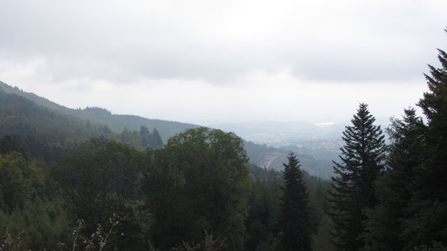 Ostanfahrt 1: Blick von einem Aussichtspunkt am Croix du Collet.