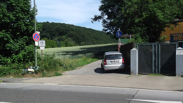 Abzweig der Variante Böhmesweg.