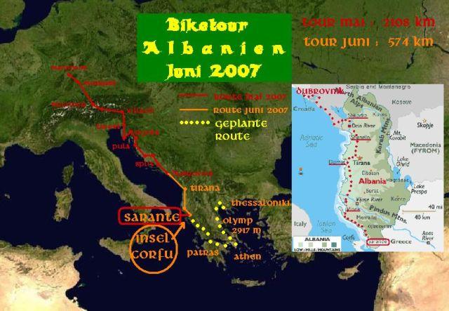 Route Albania 2007.