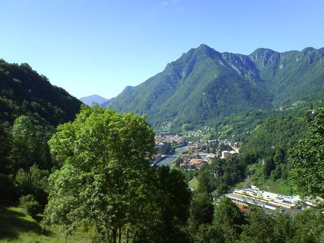 Blick zurück nach San Pellegrino ins Valle Brembana.