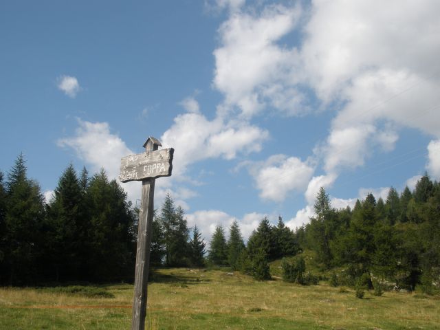 Altes Schild des Passo della Foppa.