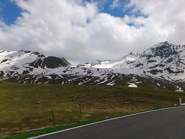 Blick vom Umbrail Richtung Stelvio Passhöhe