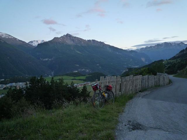 View from the mountainroad down to Aussois & to South