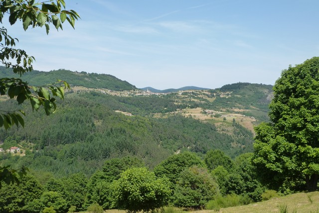 Nordrampe Col de Freydaparet Blick von Malleval zurück nach Rochepaule