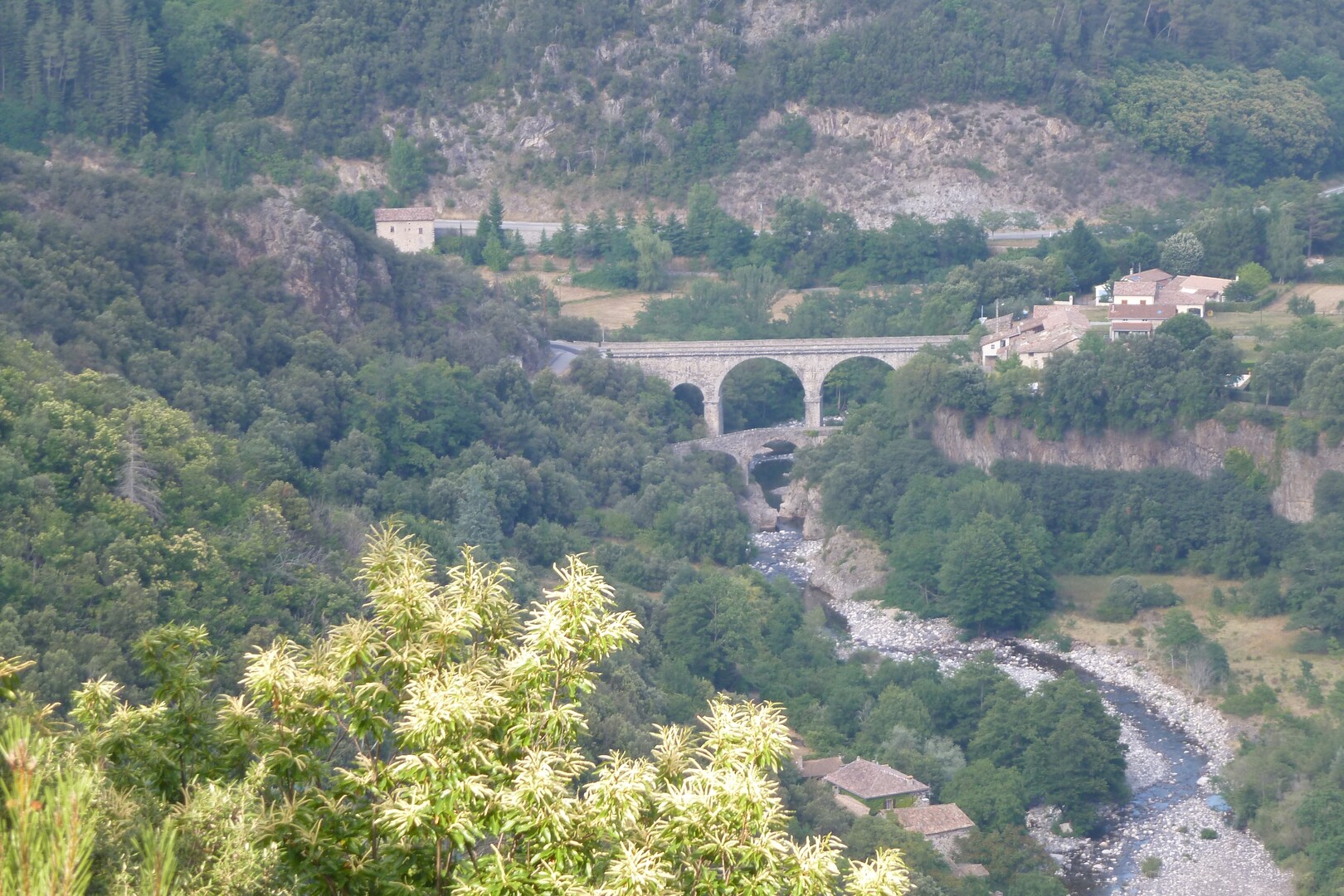 Lignon-Mündung in die Ardèche