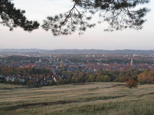 Rammelsberg Blick herab auf Goslar.