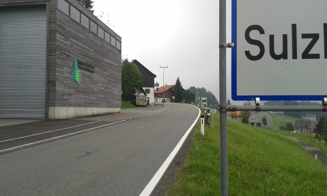 Nordanfahrt Sulzberg Heizkraftwerk.