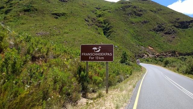  Franschhoekpass Start der Auffahrt