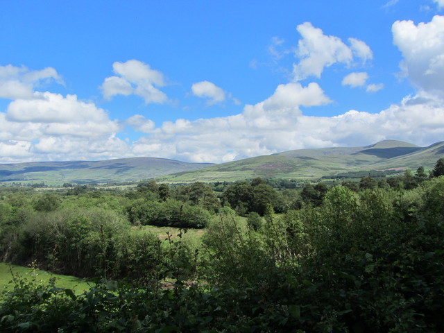 Von Norden: Blick über das Glen of Imaal zu den südwestlichen Wicklow Mountains.