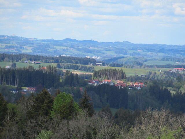 Wangener Hochhäuser, links oben Waldburg