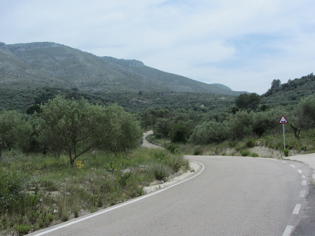 Nordseite: Hinter Vall d'Ebo.