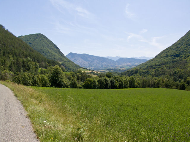 Blick ins Tal des Grand Vallon, durch das die Südauffahrt verlauft