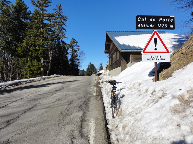 Col de Porte - Passhöhe im Februar.