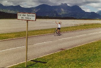 Jan erreicht den Col des SaisiesSommertour 2000