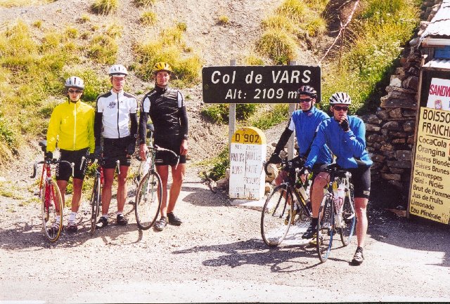 Wir (Tim, Till, Jan, Andy, Tobi) am Col de VarsSommertour 2000