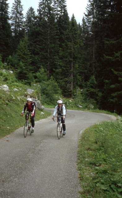 Philipp und Benni bei der Abfahrt von der Laguz-Alpe