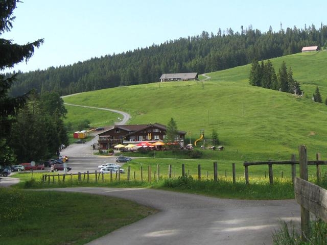 Sattelegg - Blick auf die Passhöhe (Restaurant)