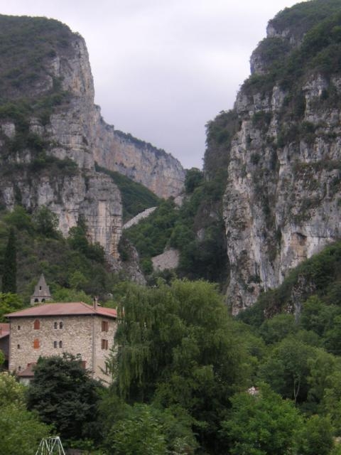 Blick aus dem Isèretal in die Schlucht bei Cognin.