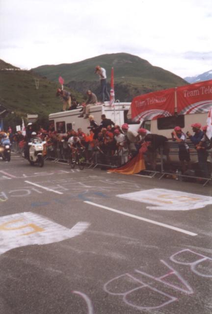 Tourstimmuing auf l'Alpe-d'HuezFrankreichtour Team Ro&szlig;tal 2001Christian Barth