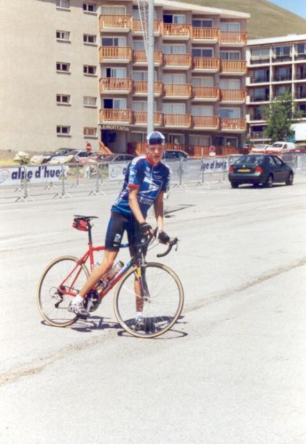 Gunnar und Rad in l'Alpe-d'HuezTour en France 2003Gunnar Albrecht