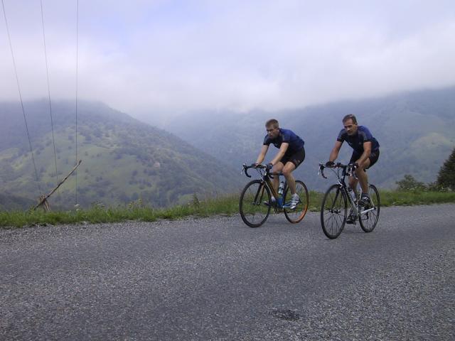  Till und Andy am Col de Soulor 2.Tag 4 Sommertour Pyrenäen 2002