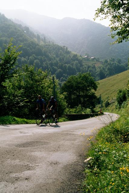  Einstieg in die Nordseite zum Col de Soulor.Tag 4 Sommertour Pyrenäen 2002