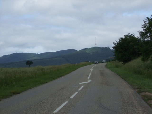 Ostanfahrt: Blick auf den Hochwald.