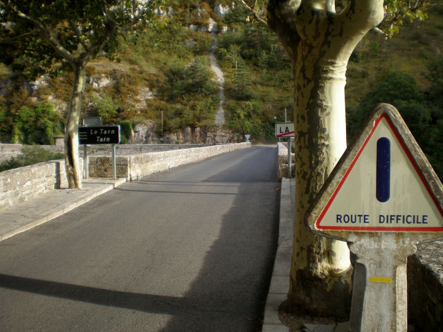 Startpunkt an der Brücke in La Malène.
