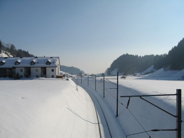 Winterliche Stimmung, Eisenbahnstrecke Rapperswil - Winterthur