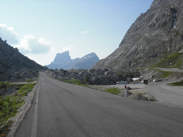 Kurz vor der Passhöhe Passo Valparola