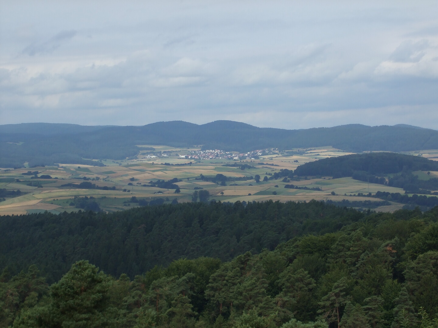 Blick nach Westen zum Rothaargebirge.