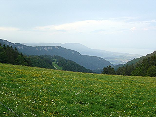 Blick von der Grange Neuve über den Lac de Neuchâtel