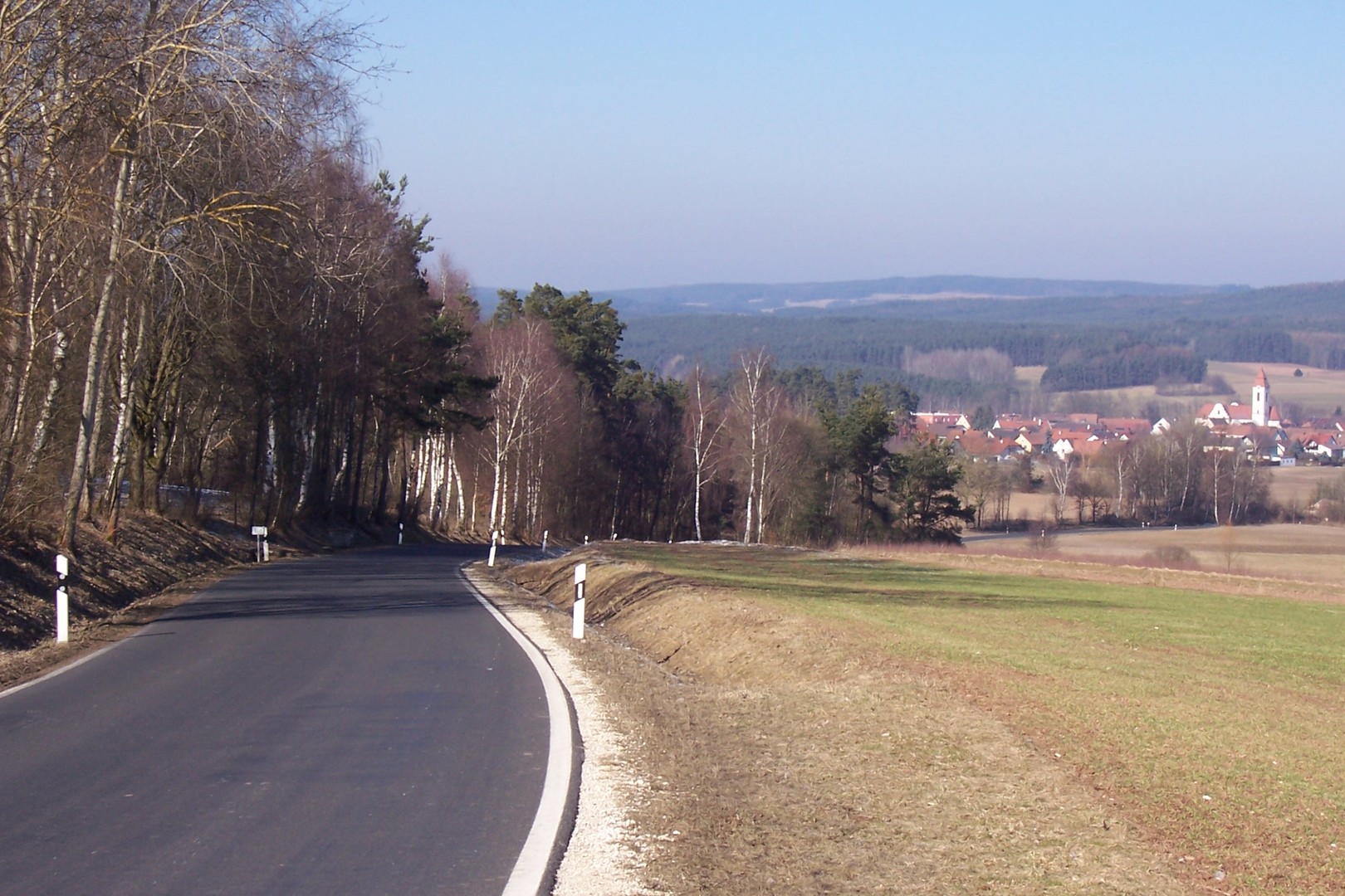 Nordanfahrt, Blick auf Schnaittenbach (nach der ersten Rampe)