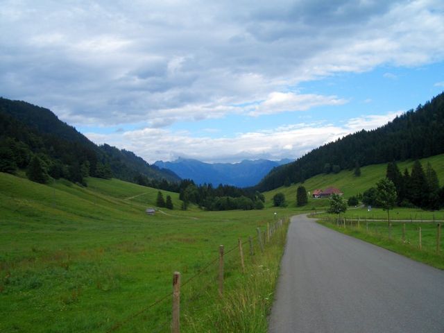 Die Berge über Oberstdorf.