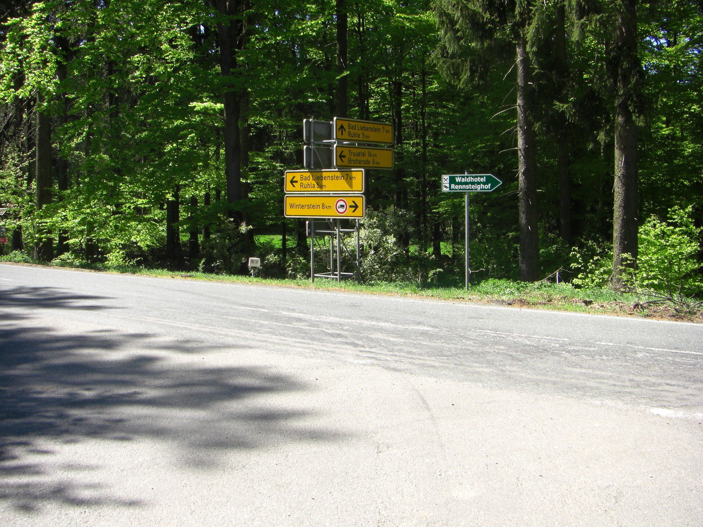 Krezung an der Schillerbuche - Startpunkt für die Nordwestauffahrt zum Dreiherrenstein.
