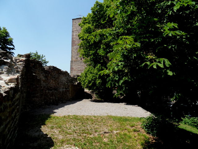 Burghof mit Aussichtsturm