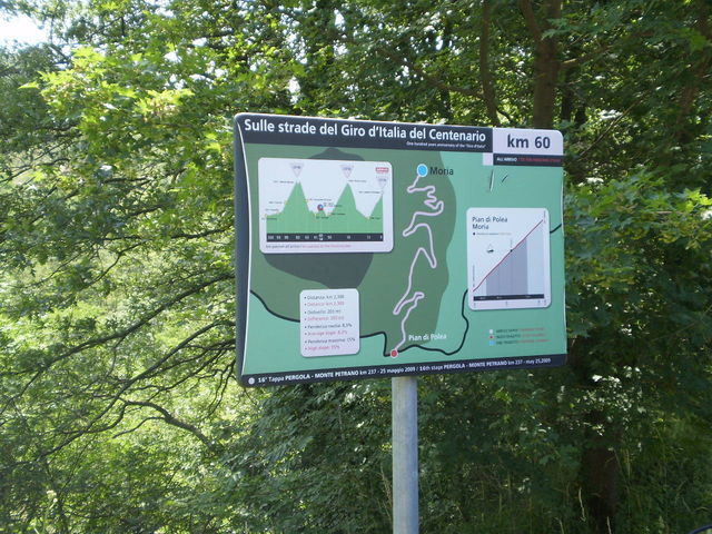 Westanfahrt: Schon beim Giro 2009 waren die ersten Kilometer bis Moria als Paß klassifiziert.
