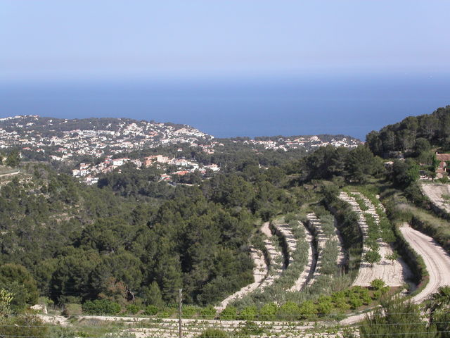 Blick von Pedramala in Richtung Moraira.