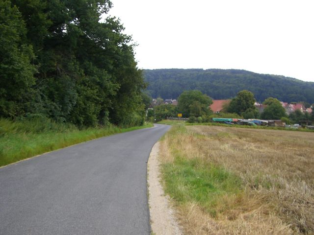 Westanfahrt von Weißenbrunn - Von Gersdorf kommend der Ortsanfang von Weißenbrunn