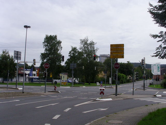 Startpunkt Westauffahrt am Stockheimer Knoten in Michelstadt.