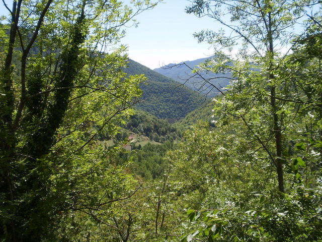 Südanfahrt: Blick ins Tal der Coumelade.