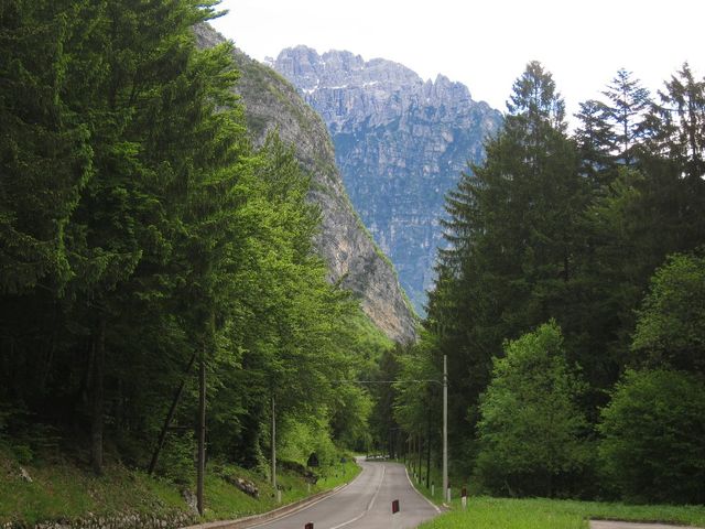 Passo San Osvaldo, Blick auf die letzten Meter der Ostanfahrt
