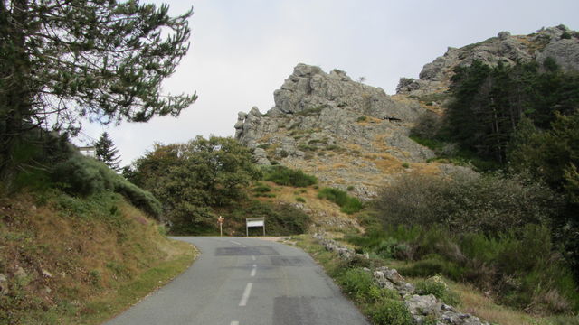 Südanfahrt: Der Col de l'Ourtigas.